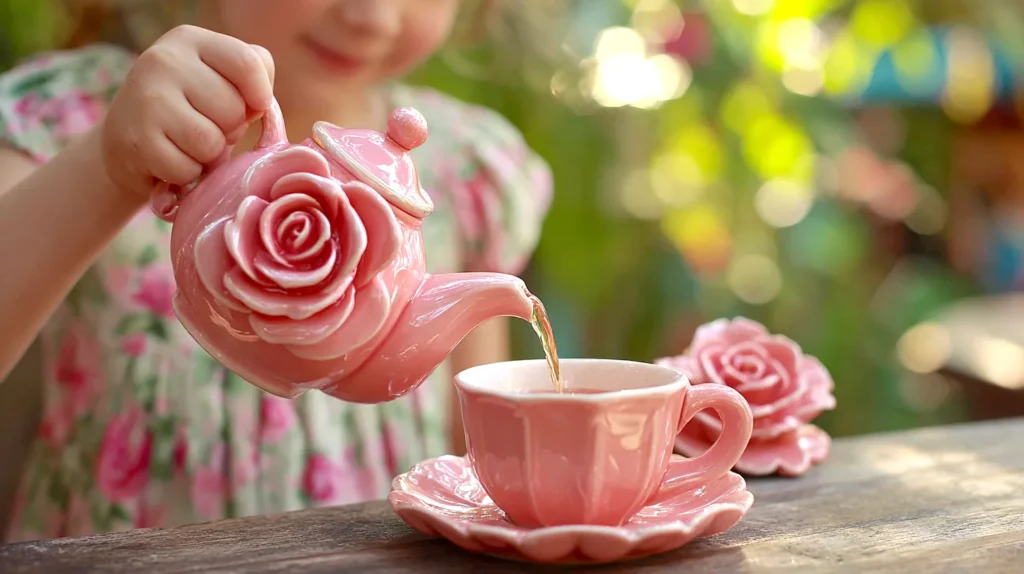 rose tea pot