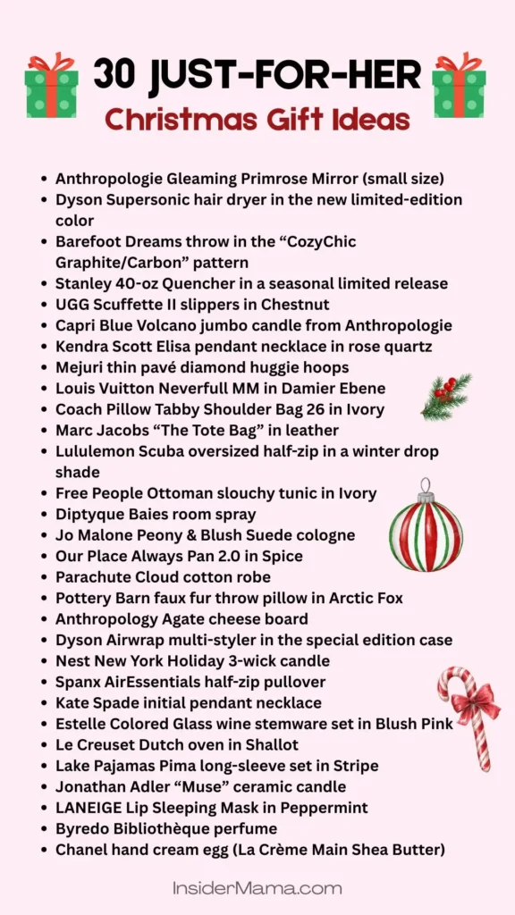 list of 30 gift ideas