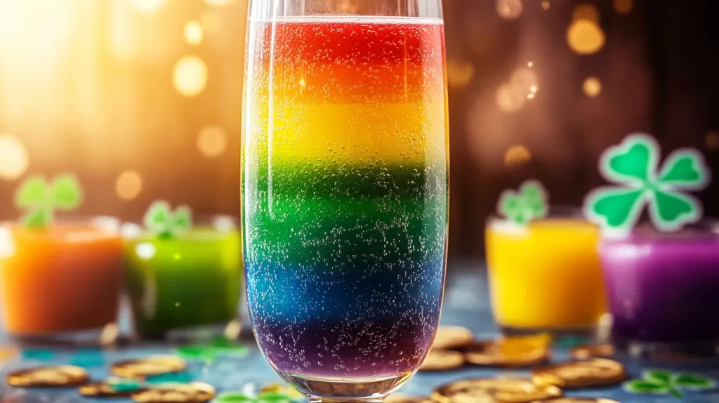 rainbow layered cocktail