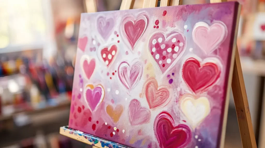 heart canvas art