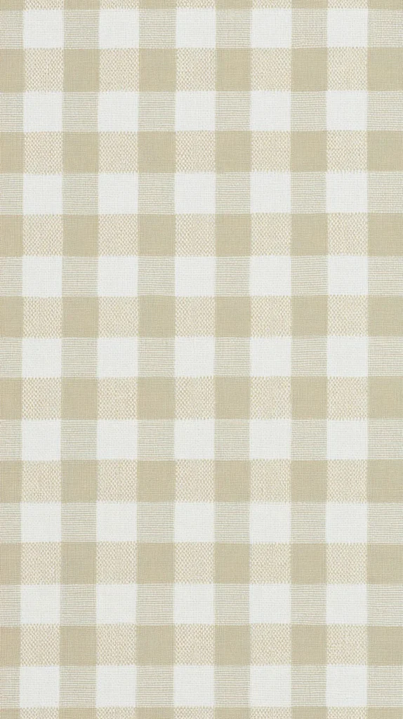 gingham pattern in beige