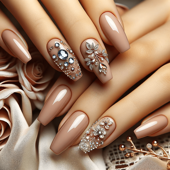 fashion nails embellished