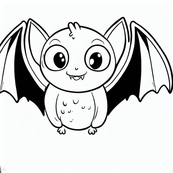 free printable halloween coloring pages for kindergarten - cute bat