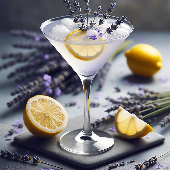 Lavender Lemonade Martini - A refreshing cocktail mixing lemon vodka, lavender simple syrup, and fresh lemon juice.