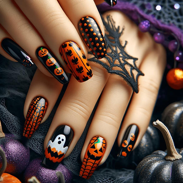 fashion nails halloween theme