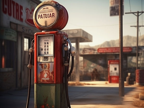 saving gas and money - old gas pump