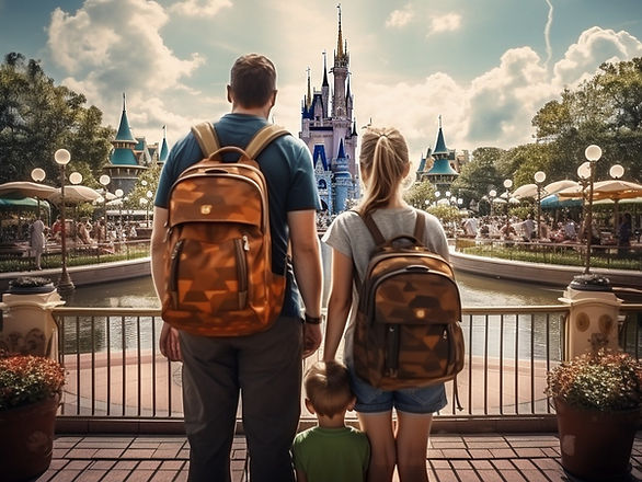 family vacation ideas - family looking at the Disney World castle