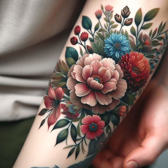 styles tattoos - flowers