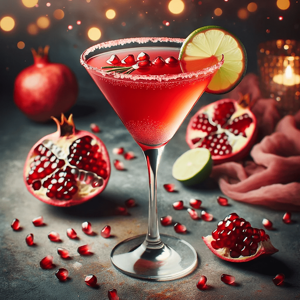 Pomegranate Cosmopolitan - A stylish cocktail using pomegranate juice, vodka, fresh lime juice, and orange liqueur.