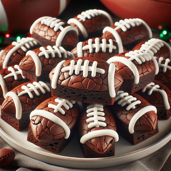 super bowl food ideas football shaped brownies