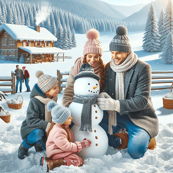 family vacation ideas family building snowman