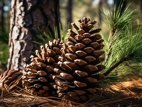 eco-friendly Christmas decorations with children - pinecones