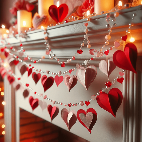valentine crafts for adults heart garland