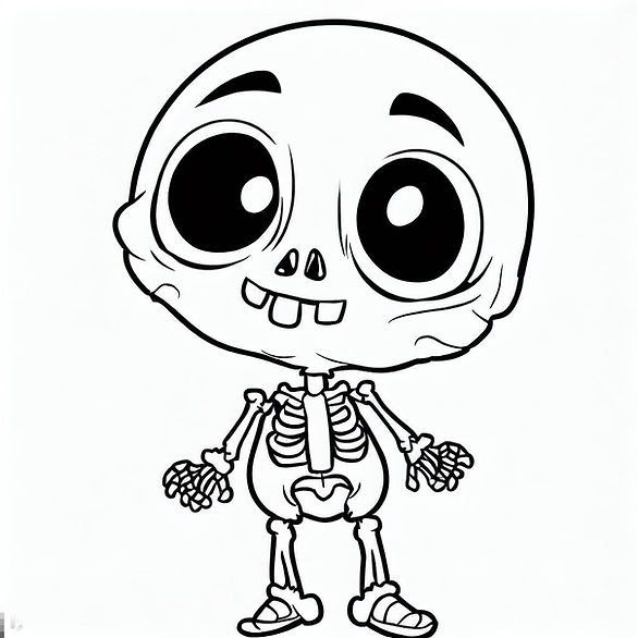 skeleton - free printable halloween coloring pages for kindergarten