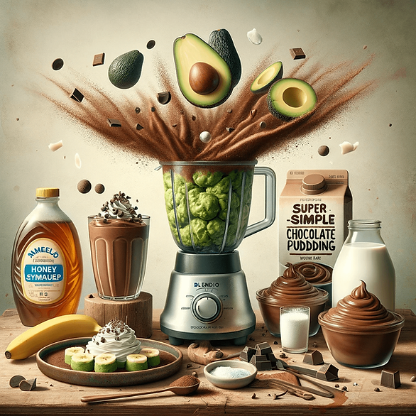 encourage healthy eating in kids, blender with avocados and chocolate