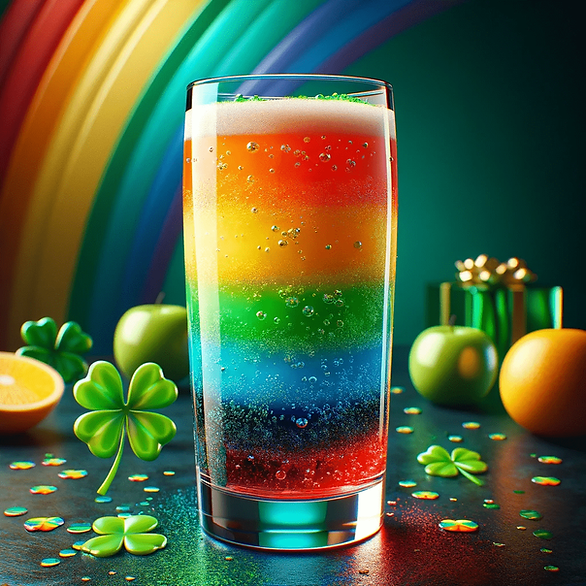 rainbow fruit mimosa - St. Patrick's Day