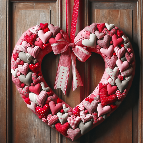 valentine crafts for adults - valentine heart wreath