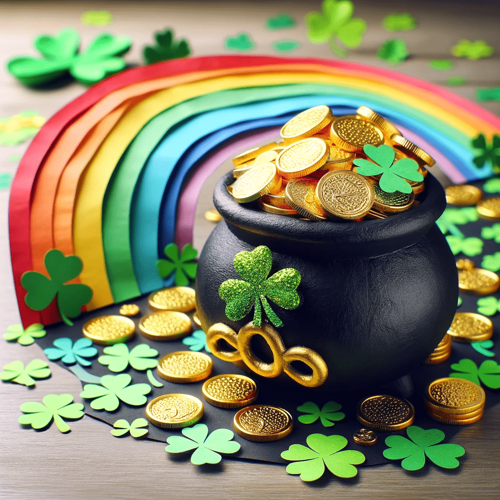 build a leprechaun trap rainbow with a pot of gold