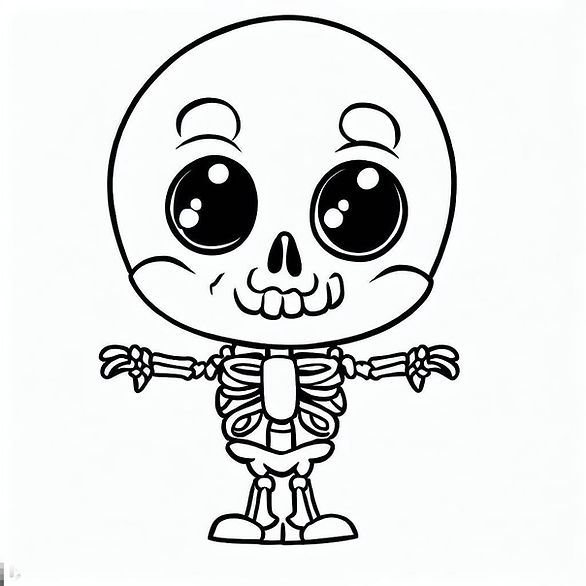 skeleton - free printable halloween coloring pages for kindergarten