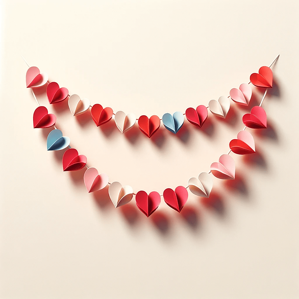 Simple DIY Valentine's Day Crafts - paper heart garland