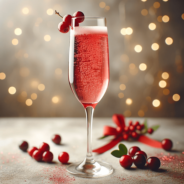 Cranberry Cava - A simple yet elegant cocktail with cranberry juice and cava.