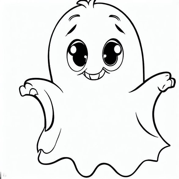 ghost - free printable halloween coloring pages for kindergarten