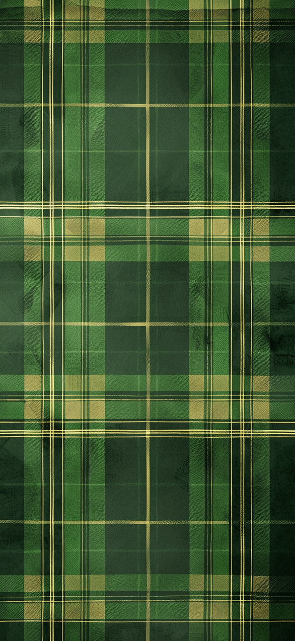 Green Plaid Texture: A rich, green plaid pattern that gives a nod to traditional Irish tartans, suitable for a more subtle St. Patrick's Day theme.