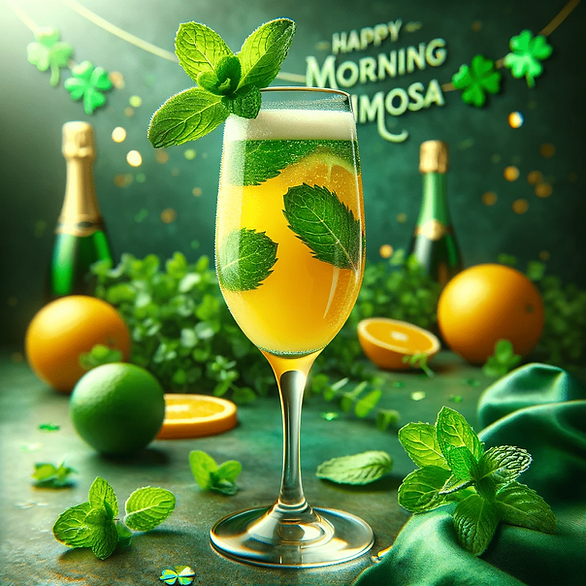 minty morning mimosa - St. Patrick's Day