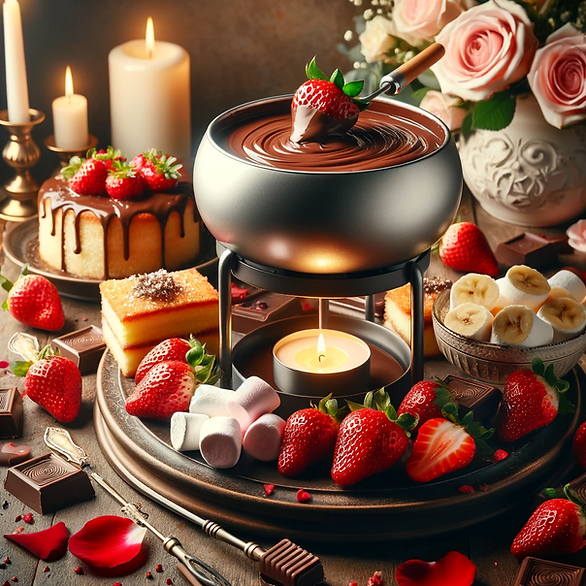 Valentine's Day desserts - fondue