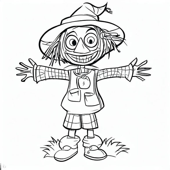 scarecrow - free printable halloween coloring pages for kindergarten