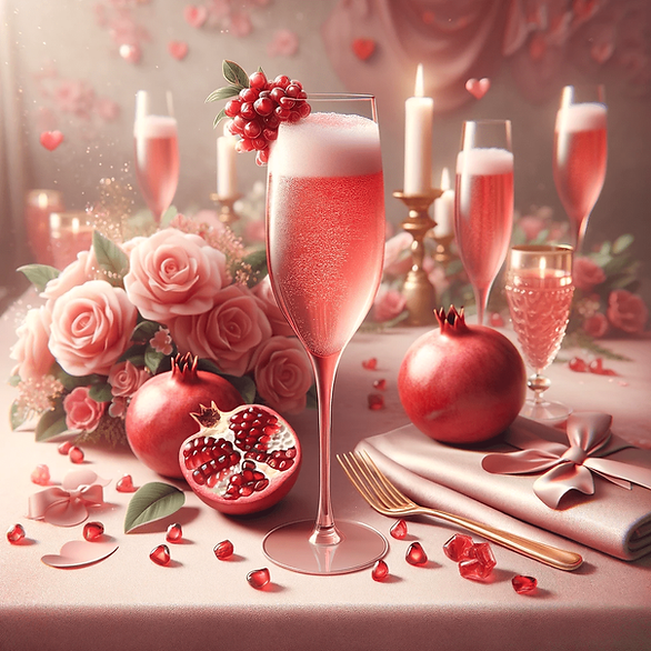 valentine mimosas - pink champagne