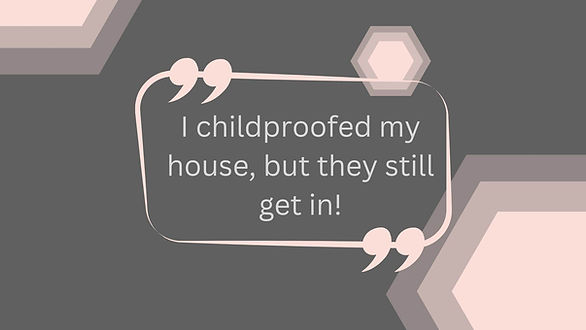 quote - I childproofed my house, but the still get in!