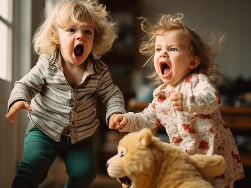 sibling rivalry solutions - two siblings, toddler age, fighting