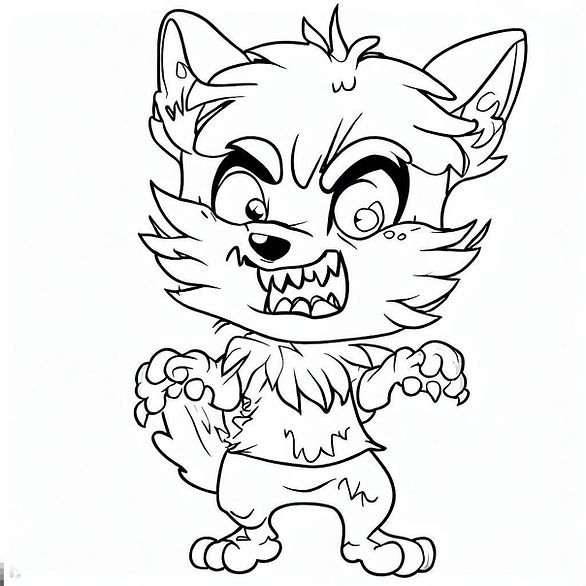 werewolf - free printable halloween coloring pages for kindergarten