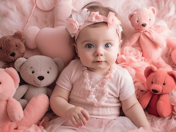 baby's first Valentine's day - baby girl with 