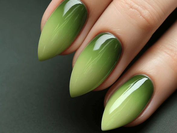 st. patrick's day nails green ombre