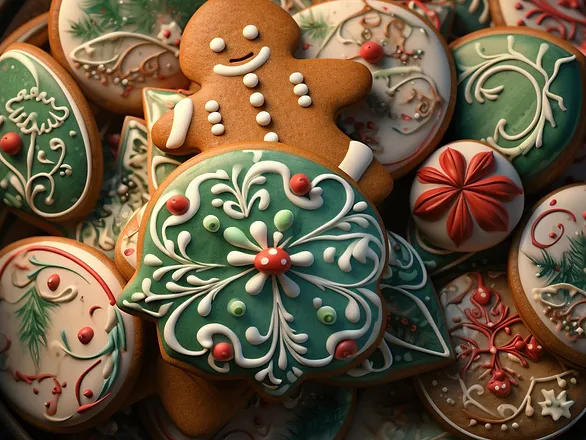 homemade Christmas gift ideas from kids - iced Christmas cookies