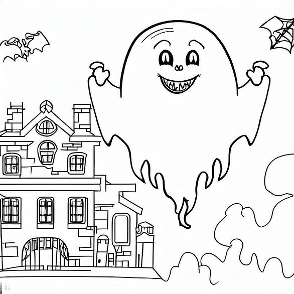 ghost - free printable halloween coloring pages for kindergarten