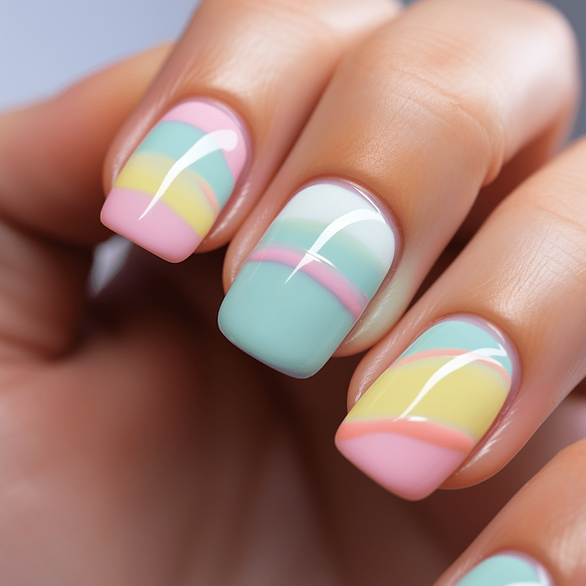 fashion nails Easter colors
