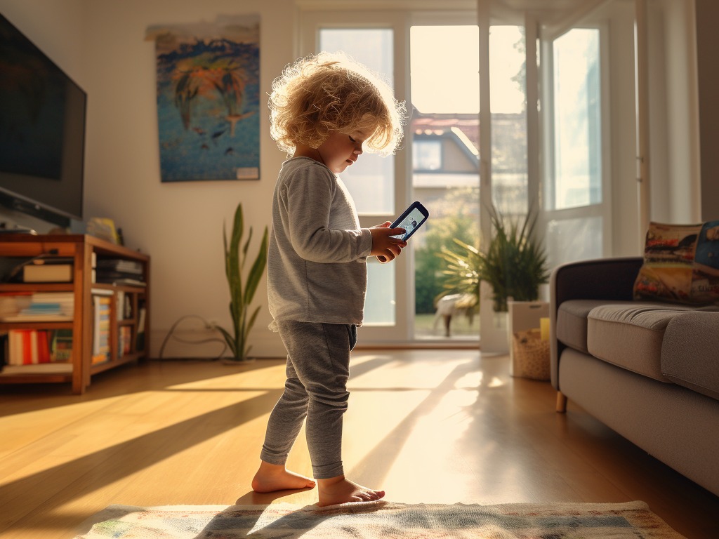 parenting in the digital age - kid on the phone