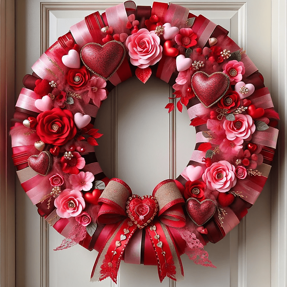 DIY Valentine wreath