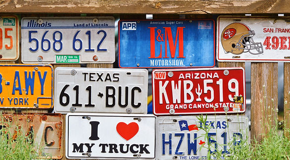 license plates