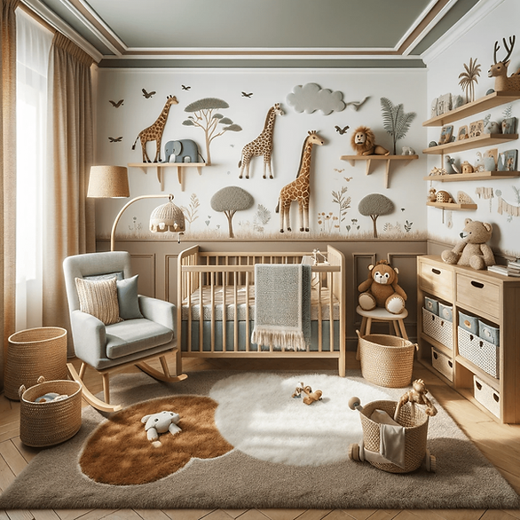 Nursery Bedroom Decorating Ideas - safari nursery room