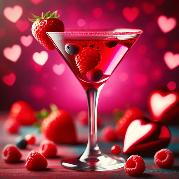 Berry-Flavored Vodka Martini (Love Potion No. 9) - A festive berry-flavored vodka martini with a sweet tart berry finish.