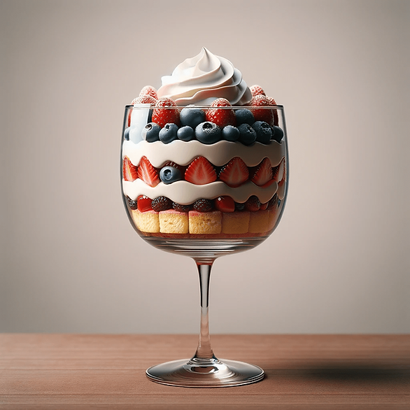 berry trifle wine glass dessert