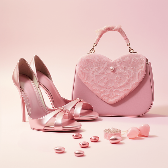 valentines outfits pink heels and purse