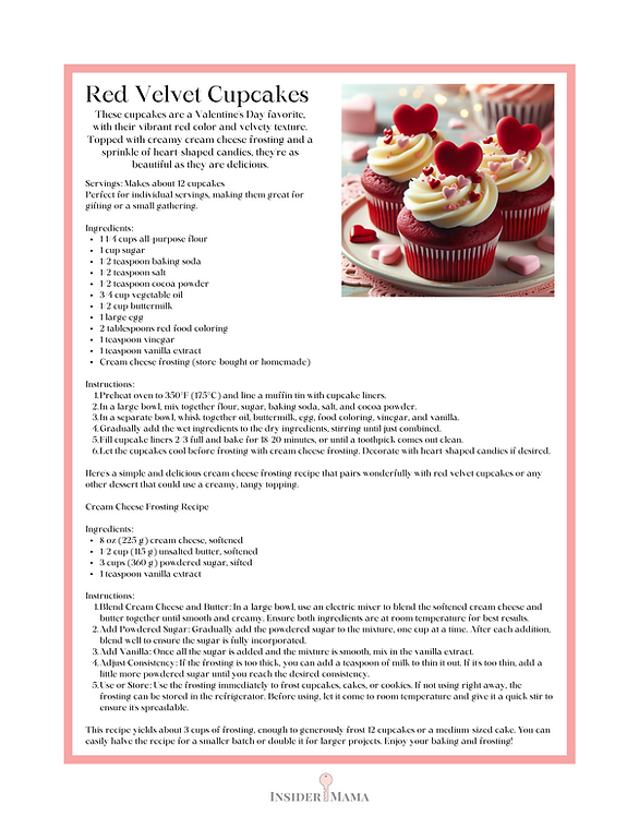 Valentine's Day desserts cupcake recipe