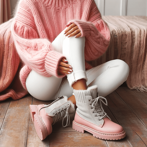valentines outfits pink sweater white pants