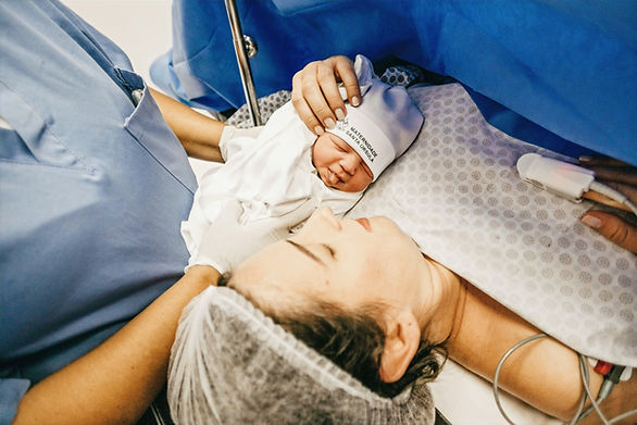 mom with baby after c-section - Recovery After a C-Section