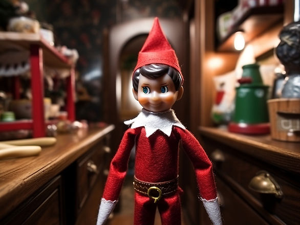 lazy easy elf on the shelf ideas - elf in workshop